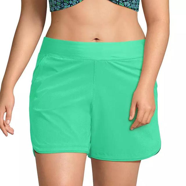 Plus Size Lands End 5 Quick Dry Swim Shorts With Panty, Womens Product Image