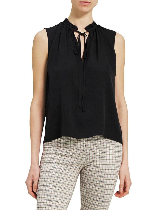 Womens Sleeveless Silk Shell Top Product Image