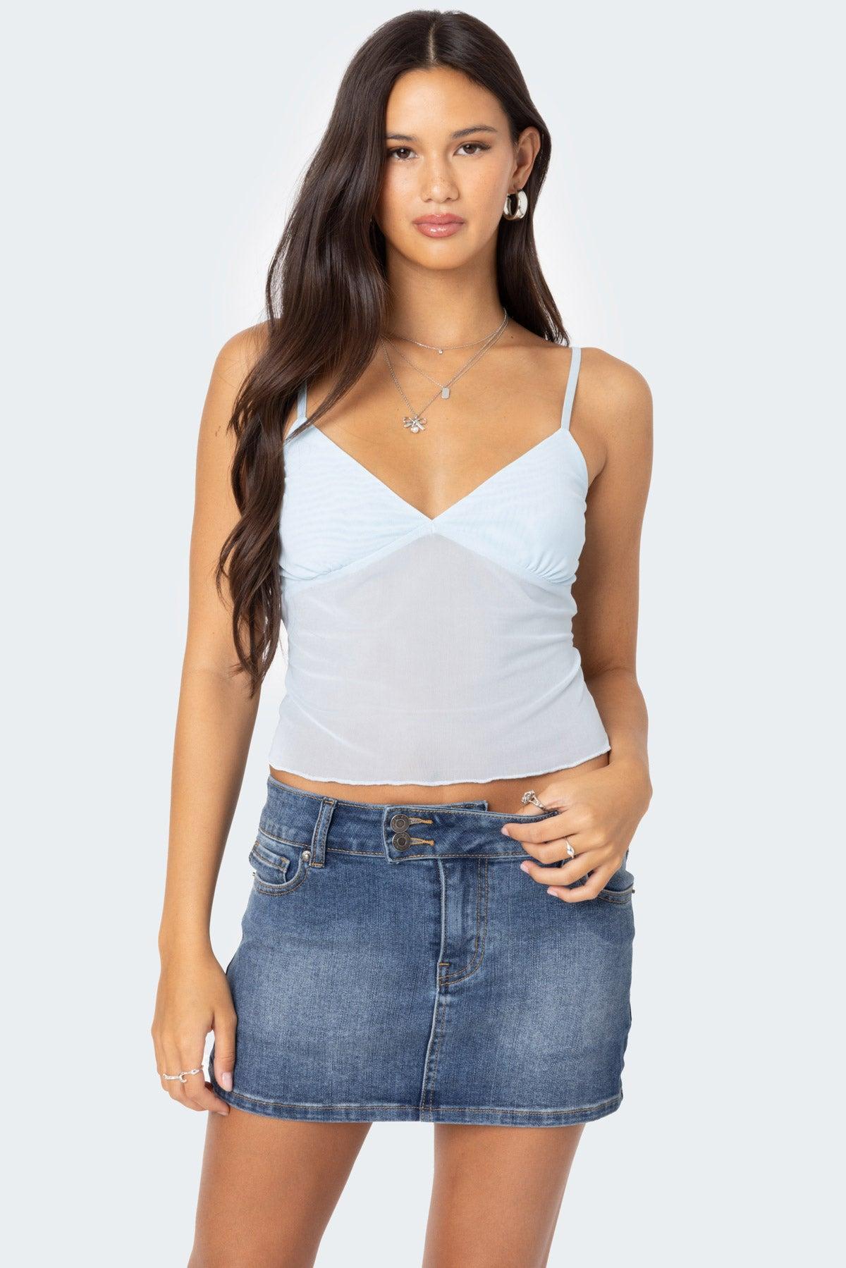 Serafina Sheer Mesh Tank Top Product Image