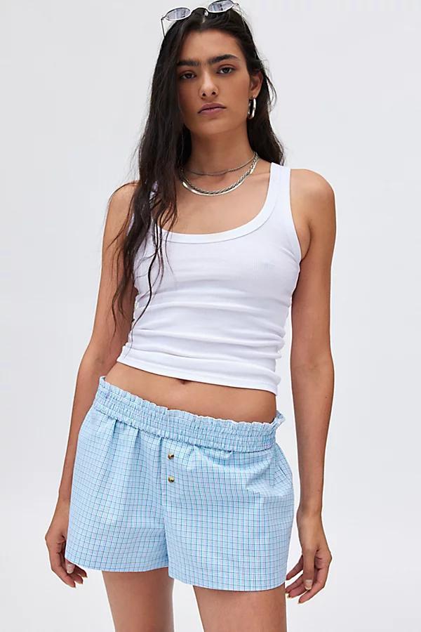 Urban Renewal Remnants Made In LA Button Front Pattern Boxer Short Womens at Urban Outfitters Product Image