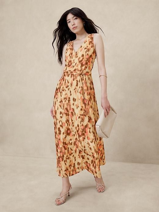 Chiffon Twist-Back Maxi Dress Product Image