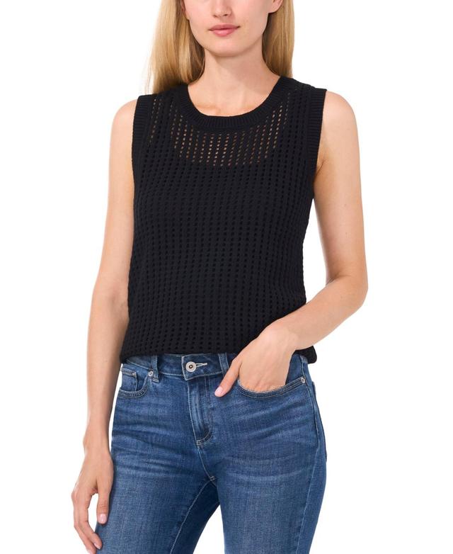 Women's Allover Pointelle Stitch Sweater Tank Product Image