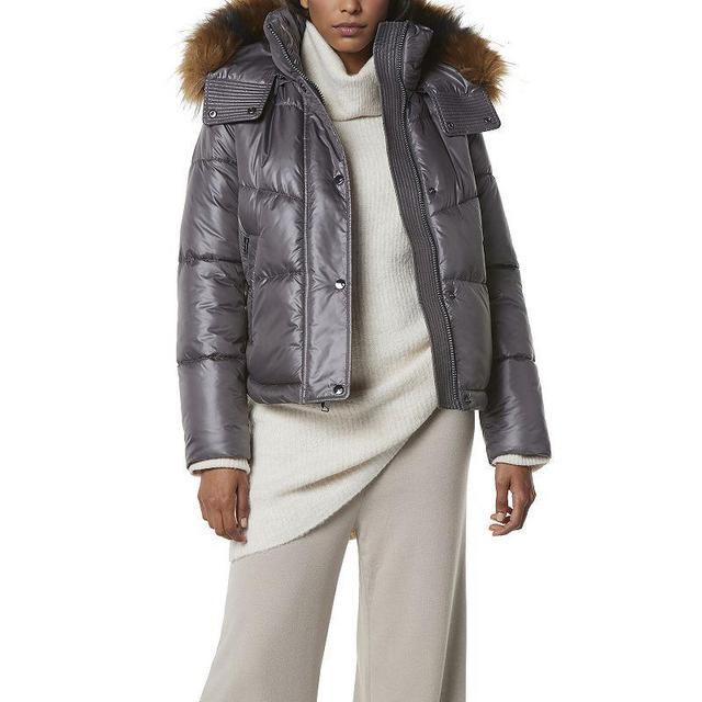 Womens Andrew Marc Marc New York Minna Faux-Fur Trim Puffer Jacket Product Image