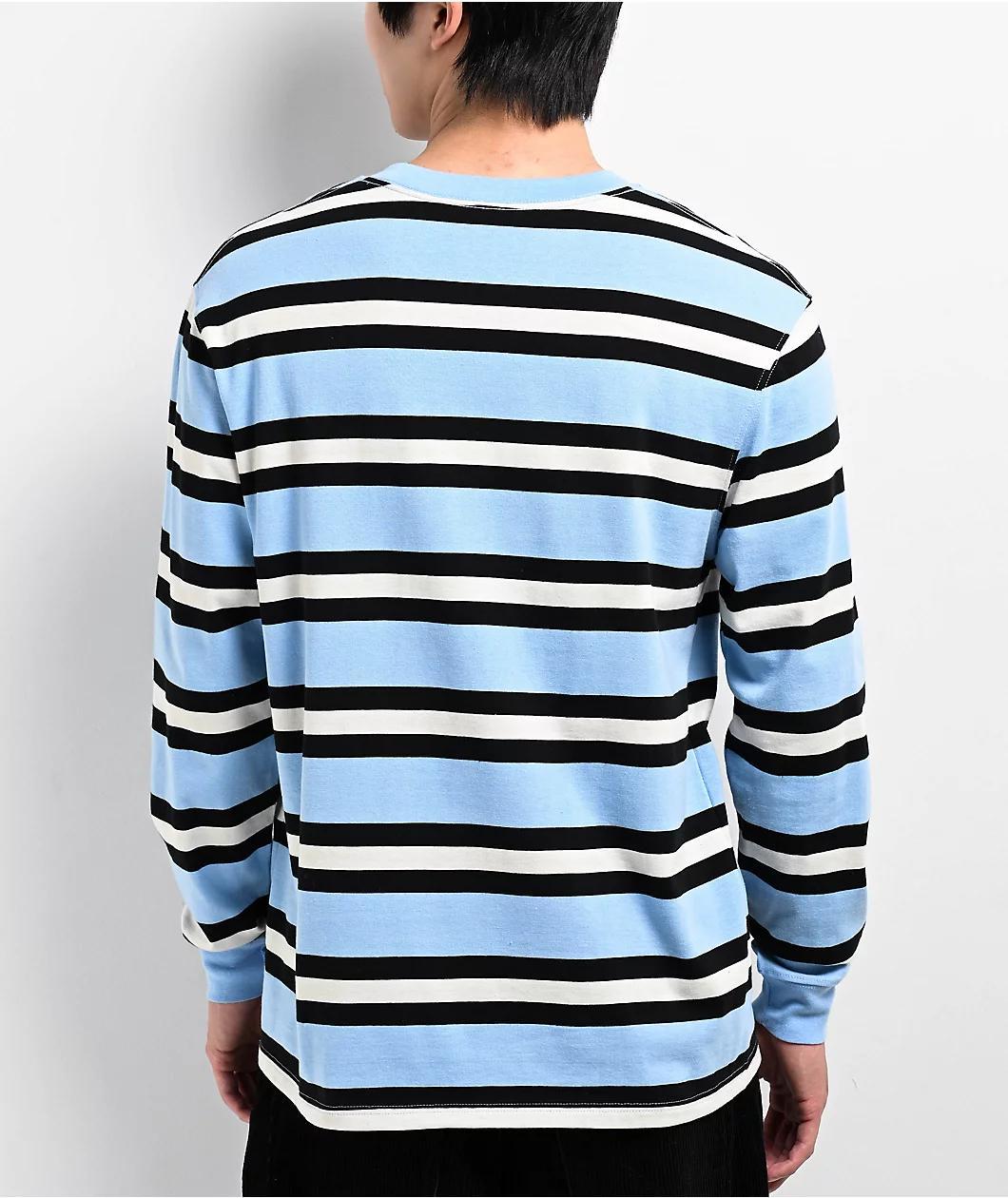 Empyre Logan Stripe Blue Long Sleeve T-Shirt Product Image