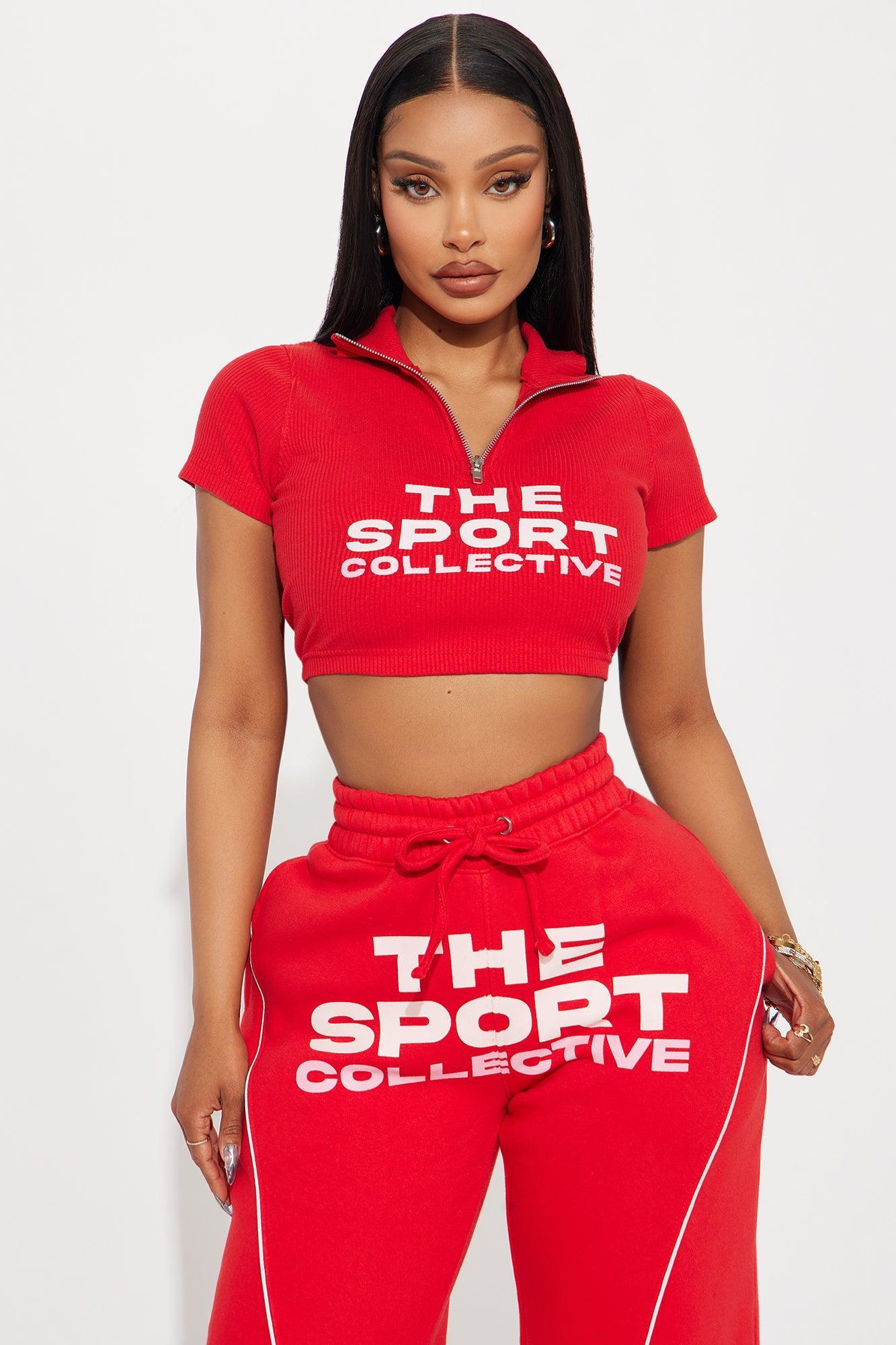 The Sport Collective Zip-Front Top - Red product image