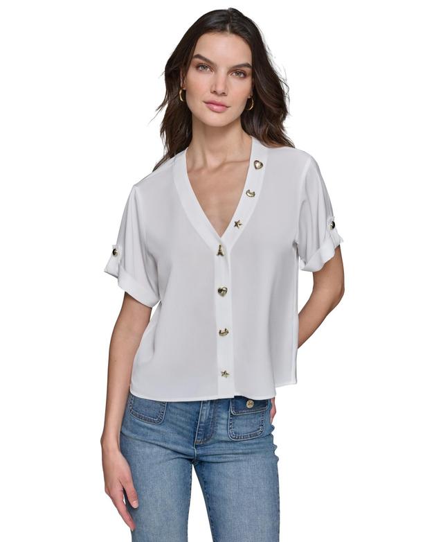 Women's Embellished Short-Sleeve Top Product Image