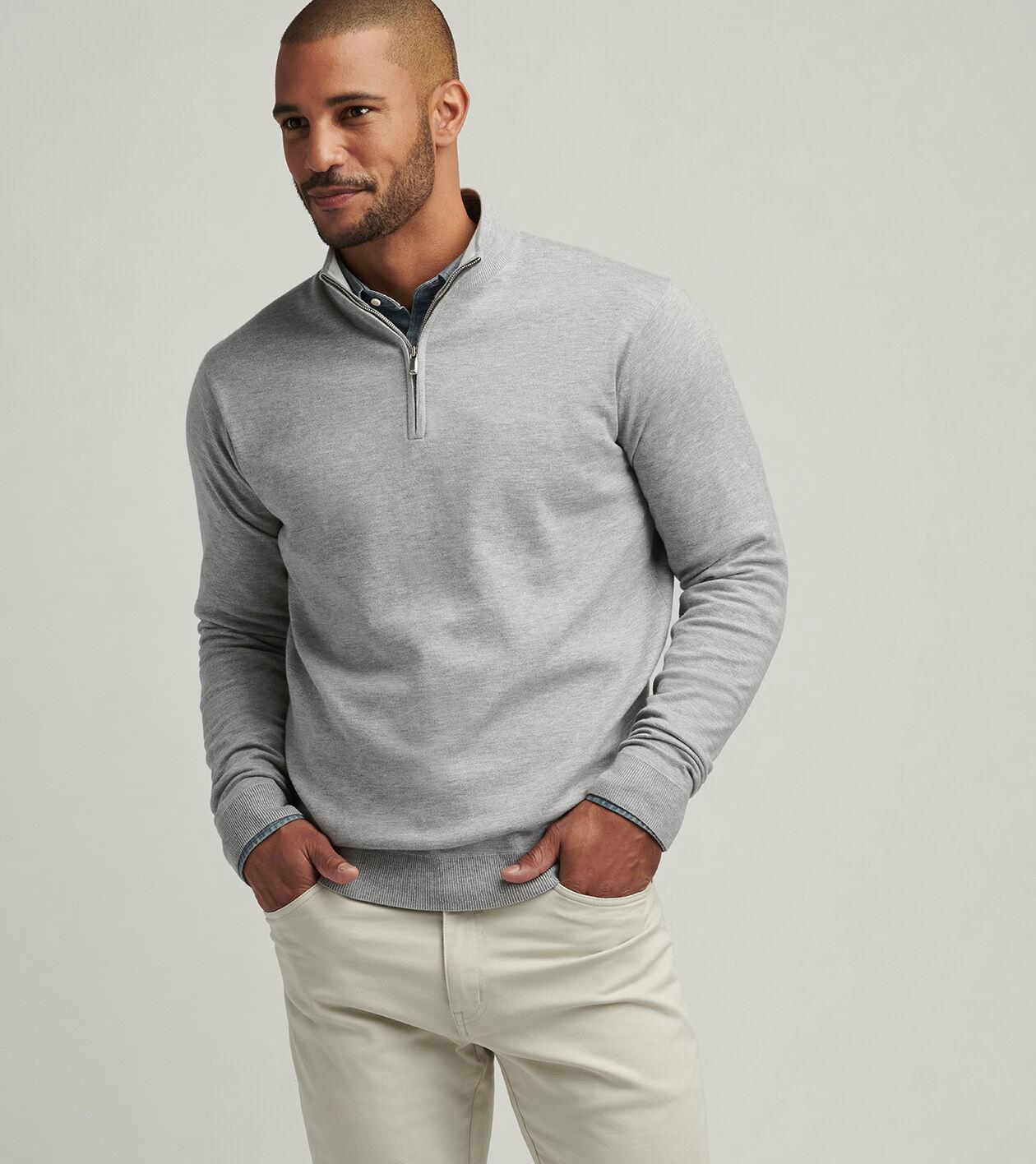 Coolspun Cotton Quarter-Zip Sweater Product Image