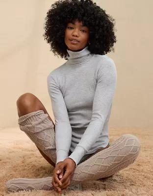 Aerie Essential Turtleneck Layering T-Shirt Product Image