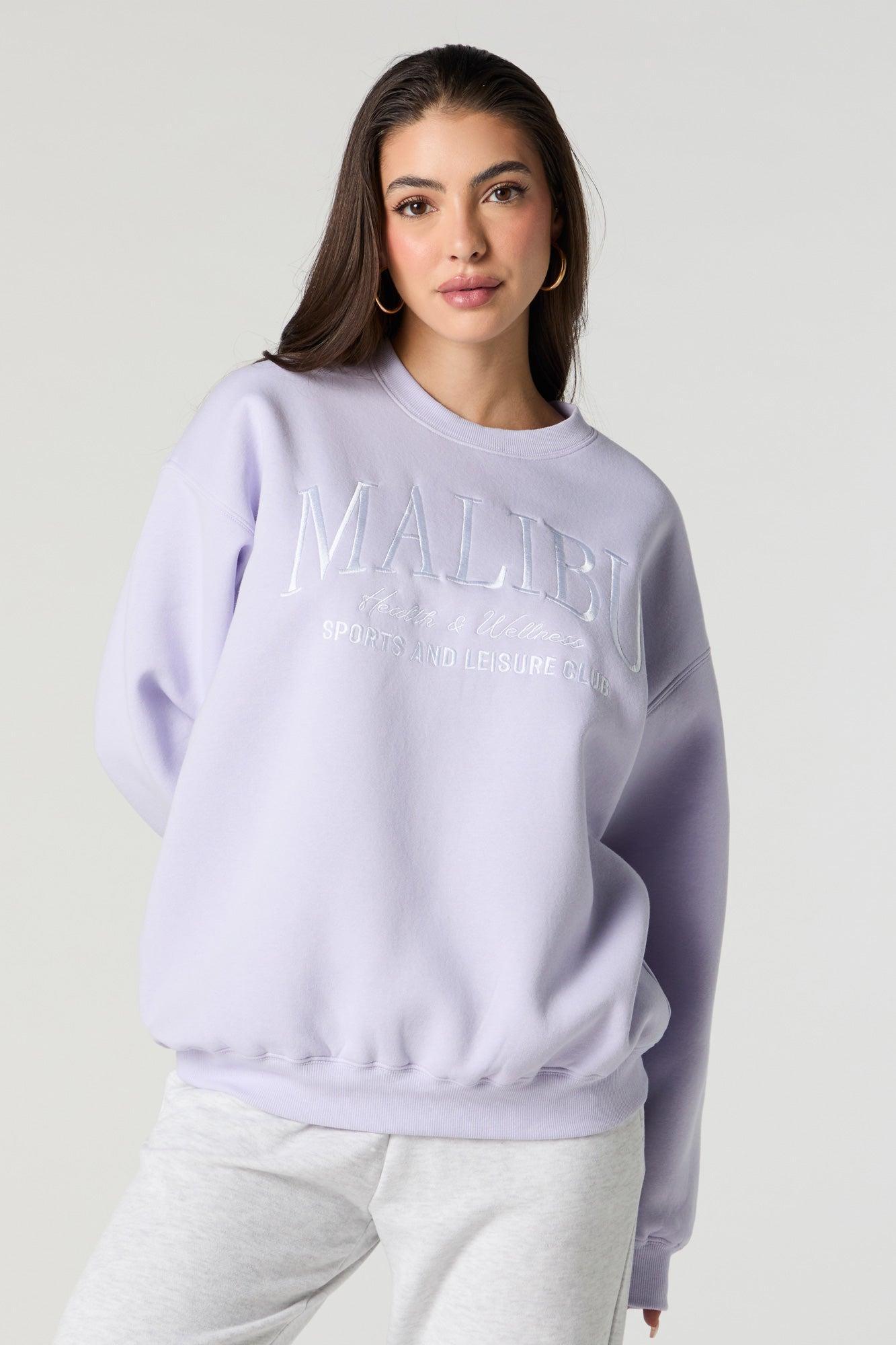 Embroidered Fleece Sweatshirt Female Product Image