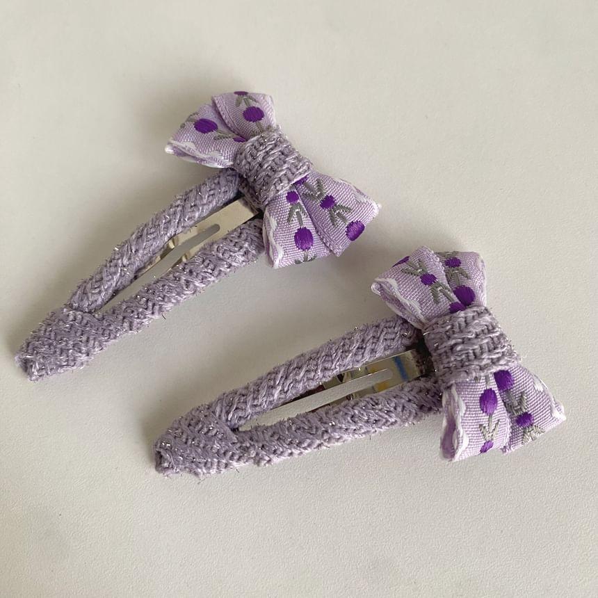 Fabric Hair Clip / Hair Tie Set Product Image