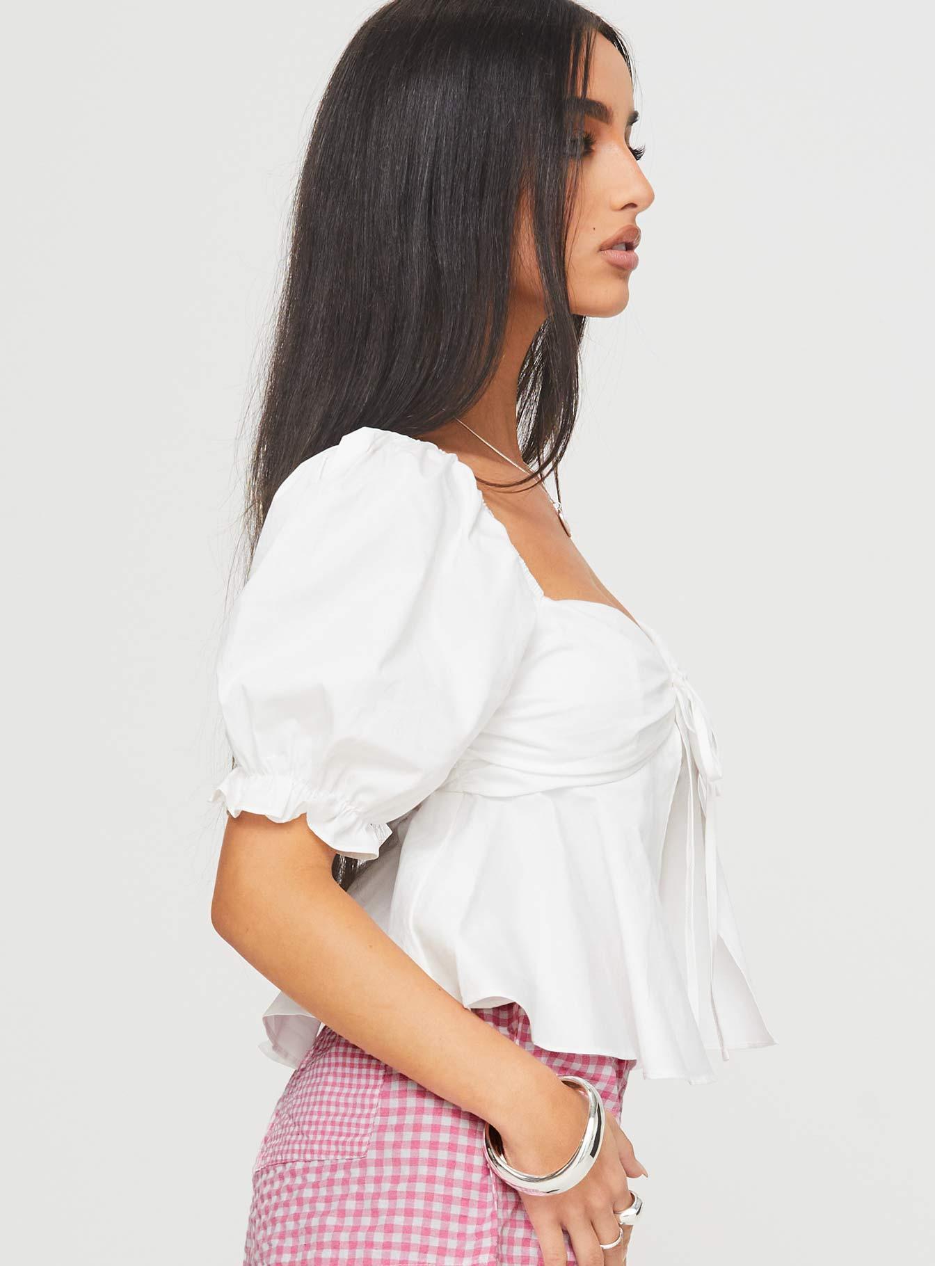 Yuie Blouse Top White Product Image