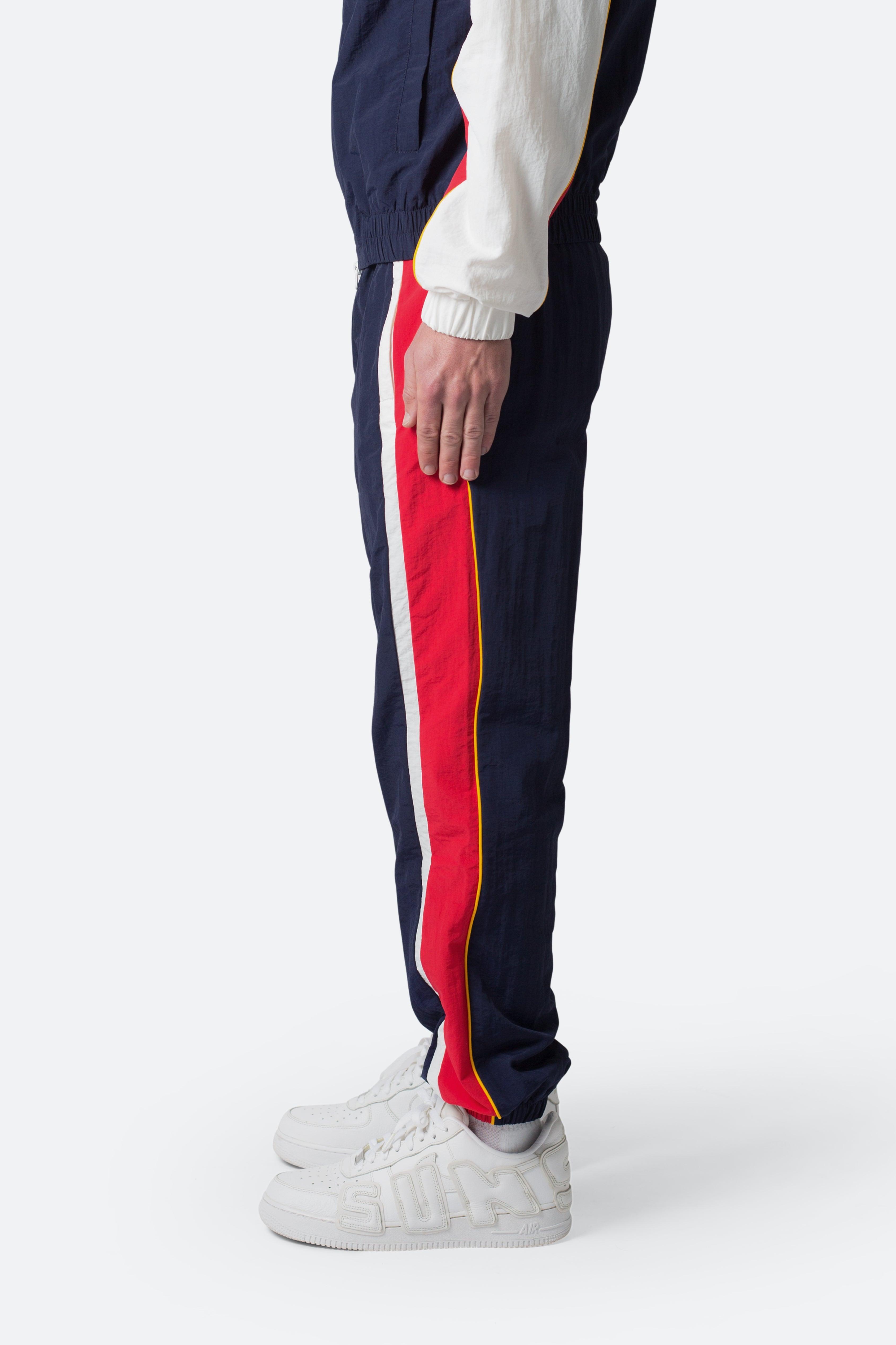 Nylon Track Pants - Red/White/Blue Product Image