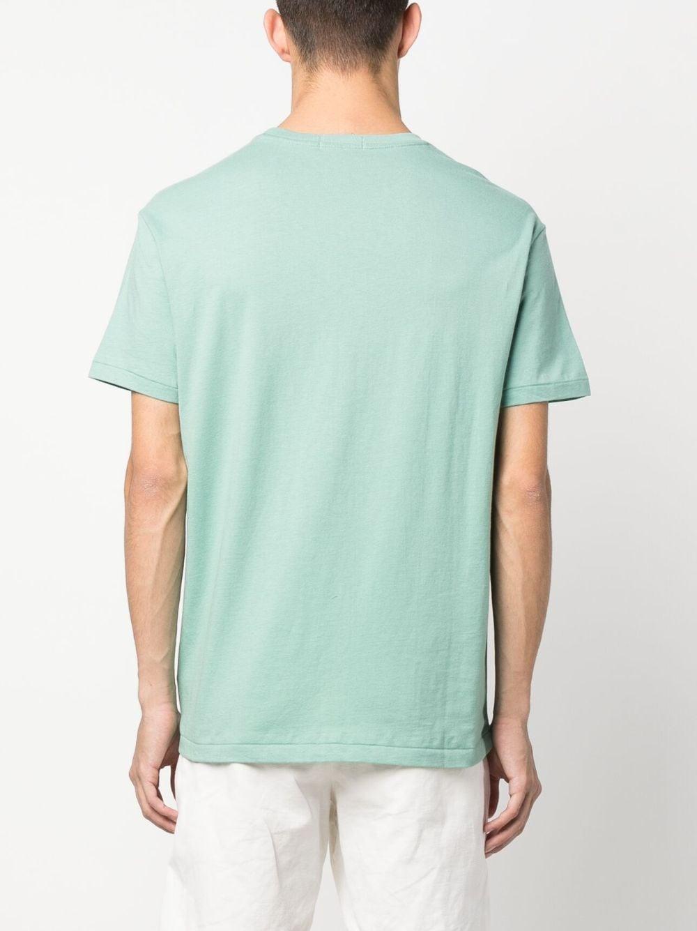 Logo-print Cotton T-shirt In Green Product Image