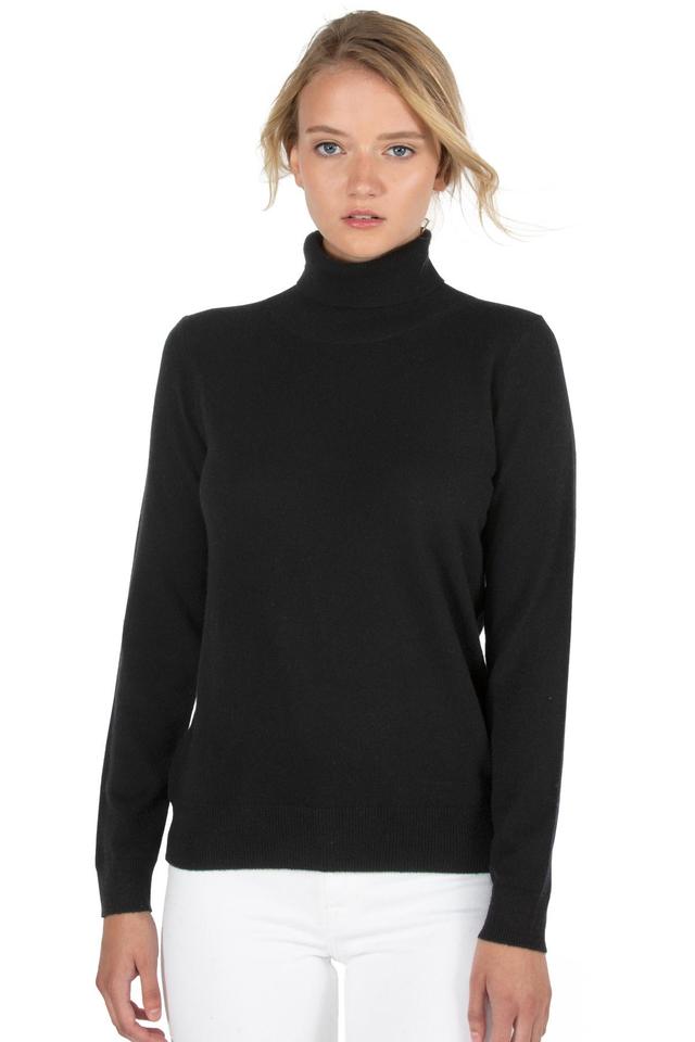 Jennie Liu Womens 100% Pure Cashmere Long Sleeve Turtleneck Pullover Sweater Product Image