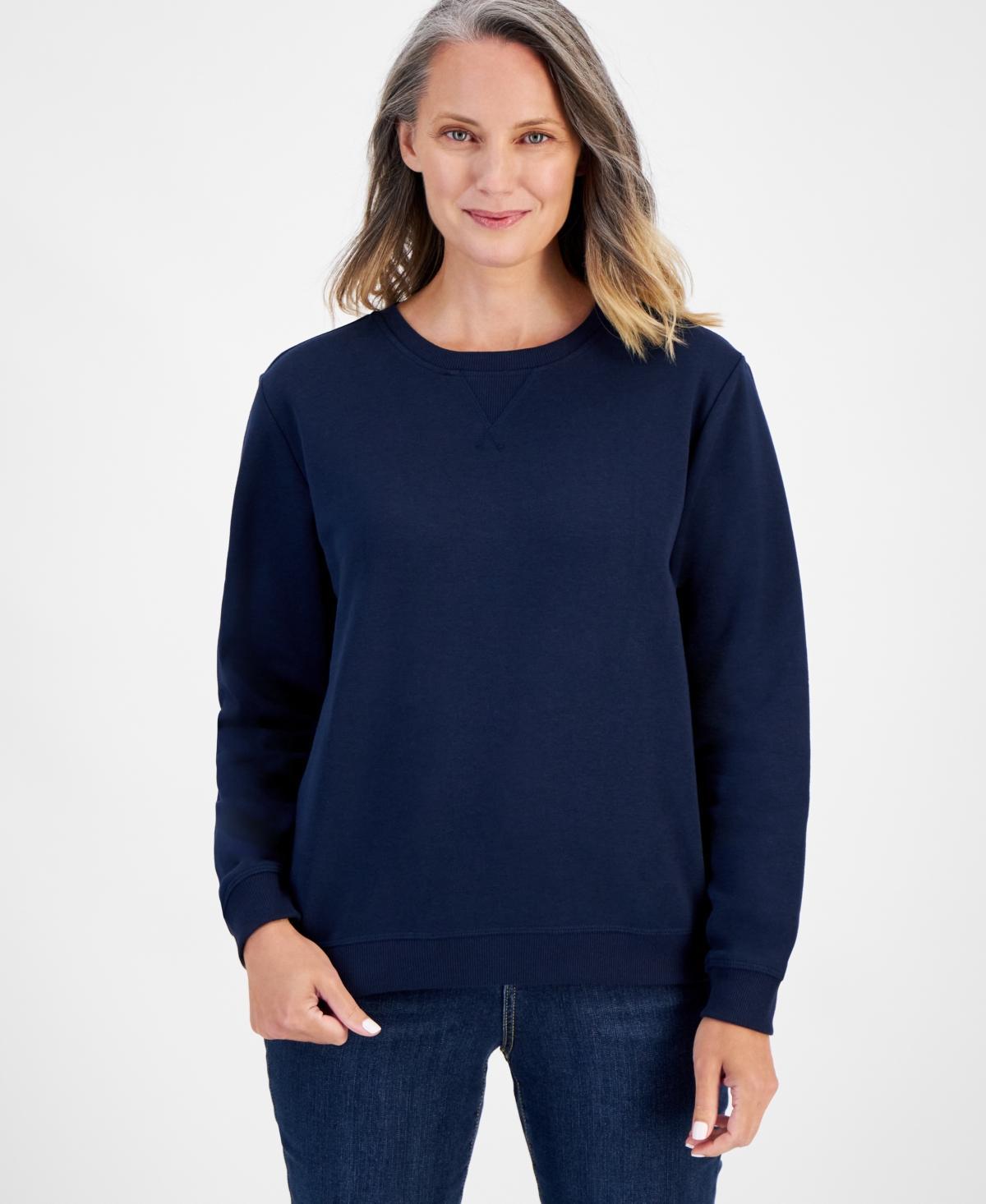 Women's Long-Sleeve Crewneck Sweatshirt, Created for Macy's Product Image