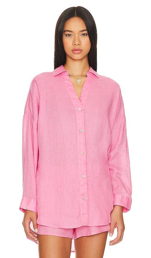 Womens Rio Linen Oversized Button-Up Tunic Product Image