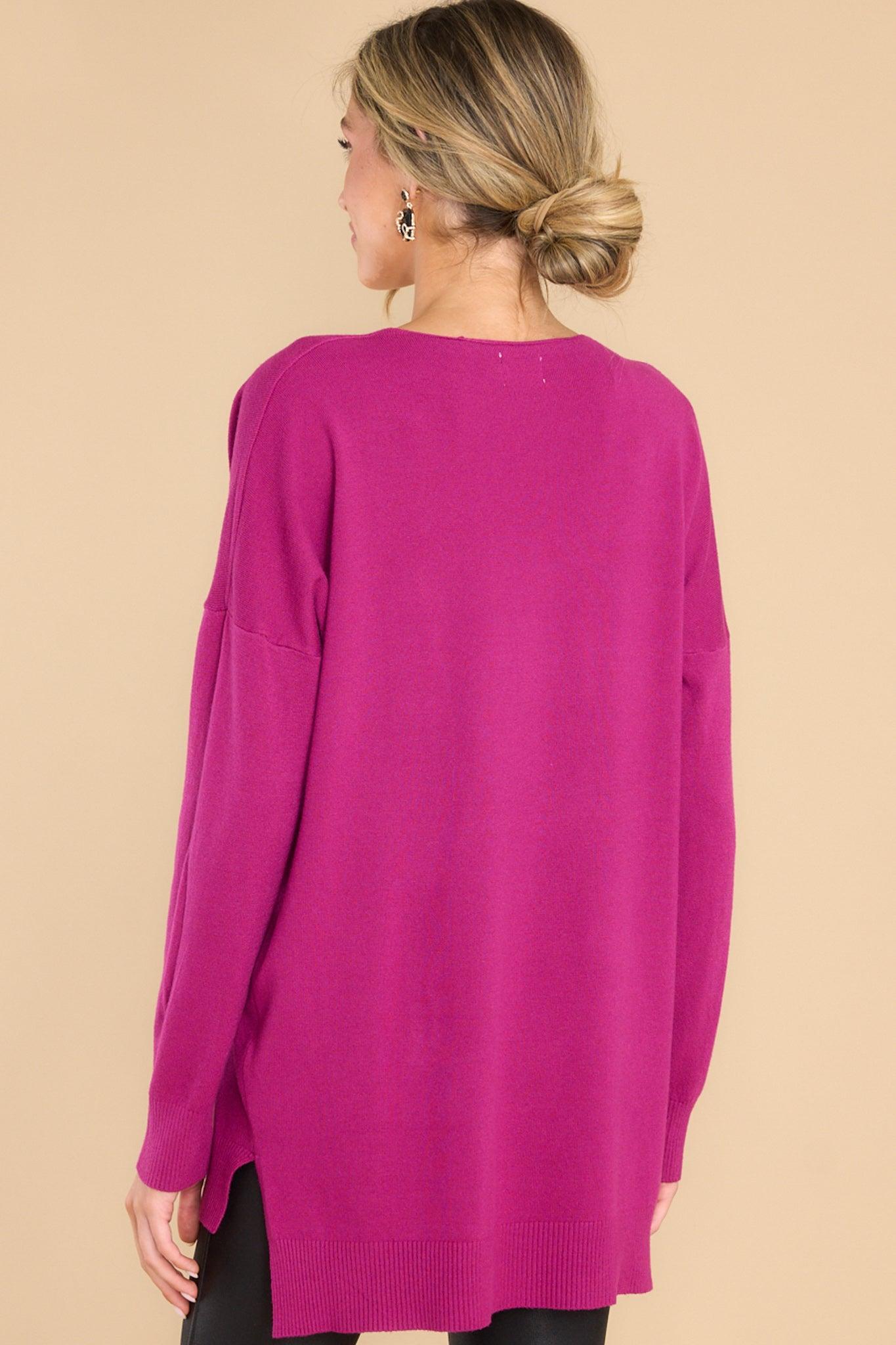 So Soft Collection Wind Down Magenta Sweater Product Image