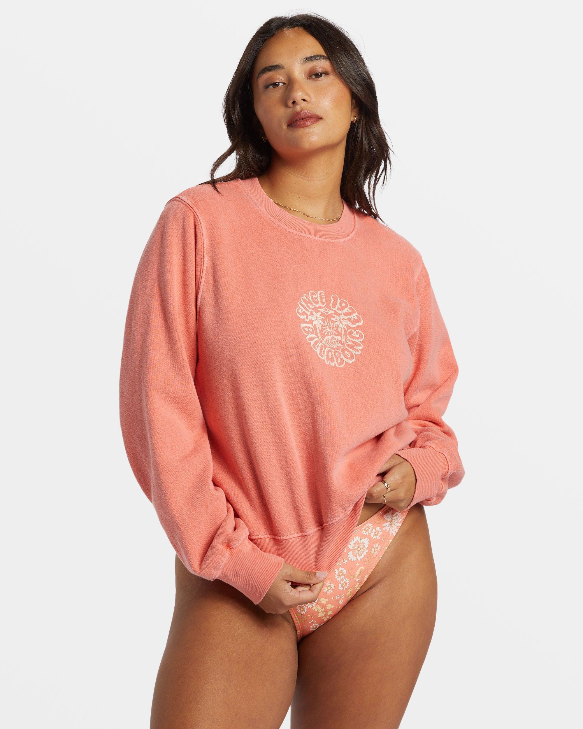 From Paradise Pullover Sweatshirt - Papaya Female Product Image