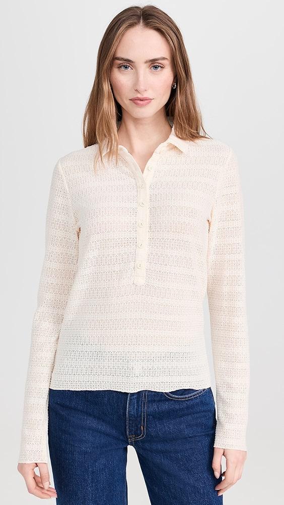 rag & bone Julia Long Sleeve Polo | Shopbop Product Image