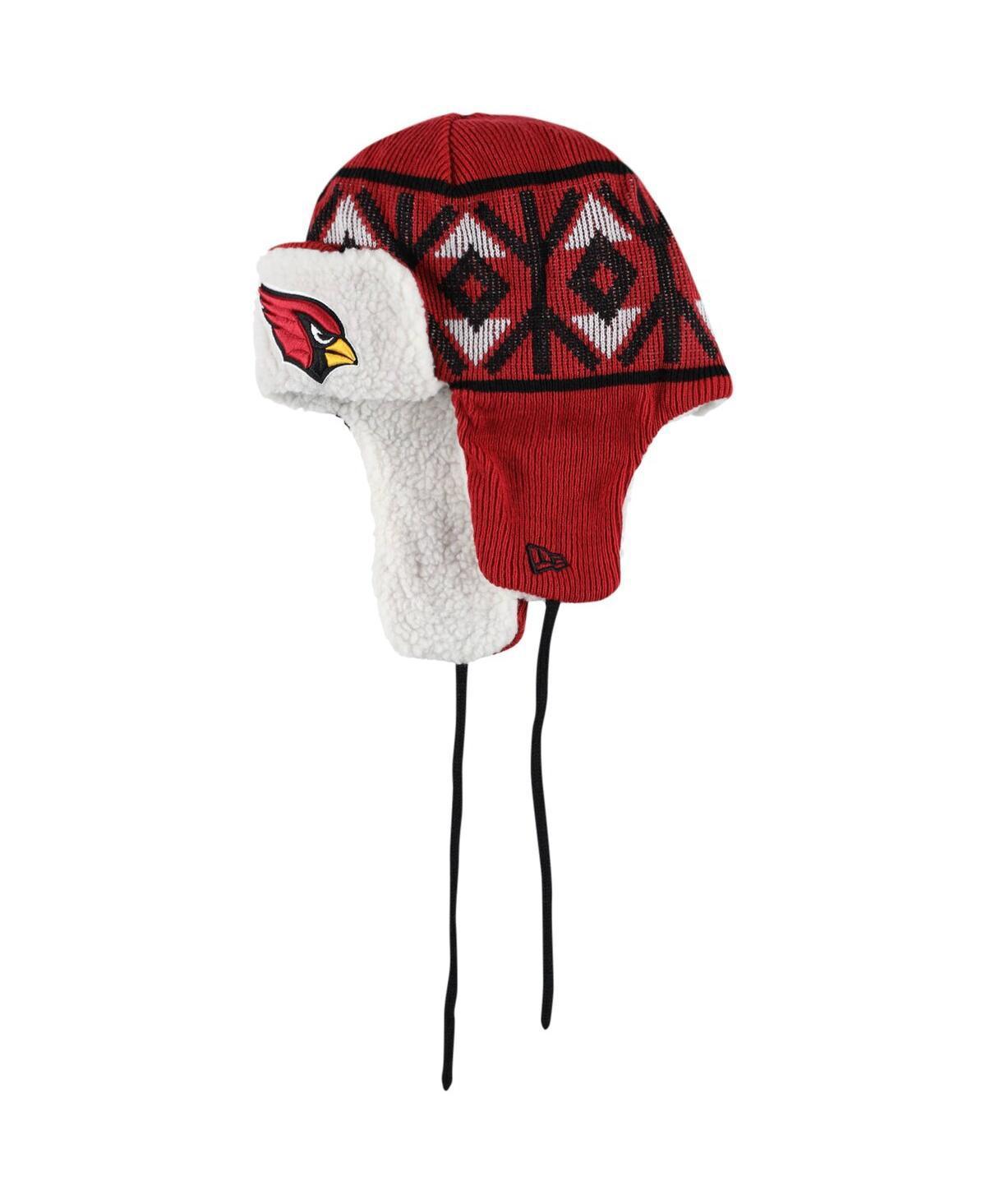 Mens New Era Cardinal Arizona Cardinals Knit Trapper Hat Product Image