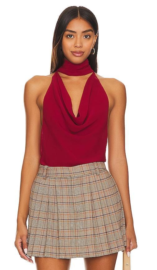 Lovers and Friends Daniella Top in Burgundy Product Image