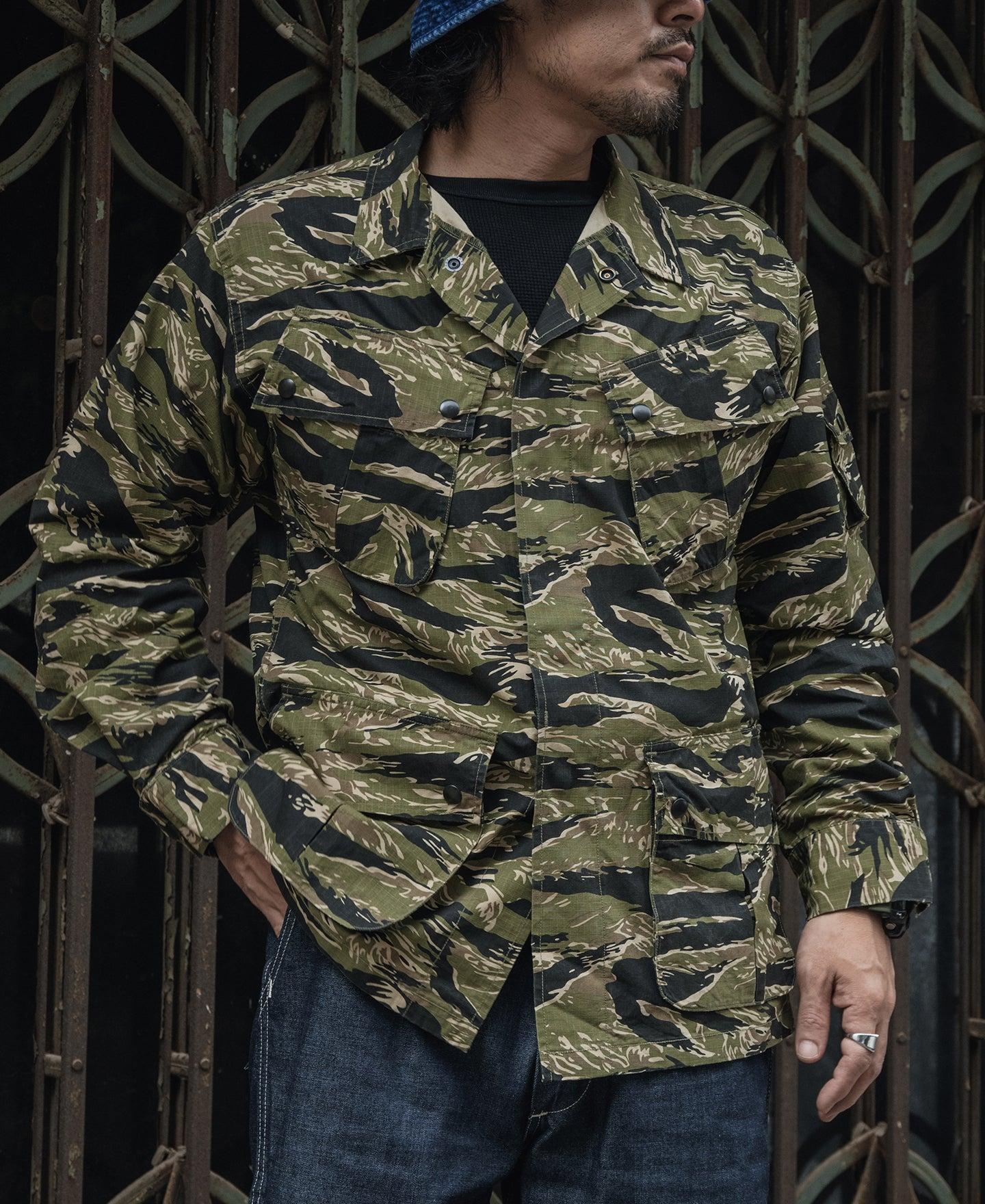 Tiger Stripe Camo Tropical Jungle Fatigue Jacket Product Image