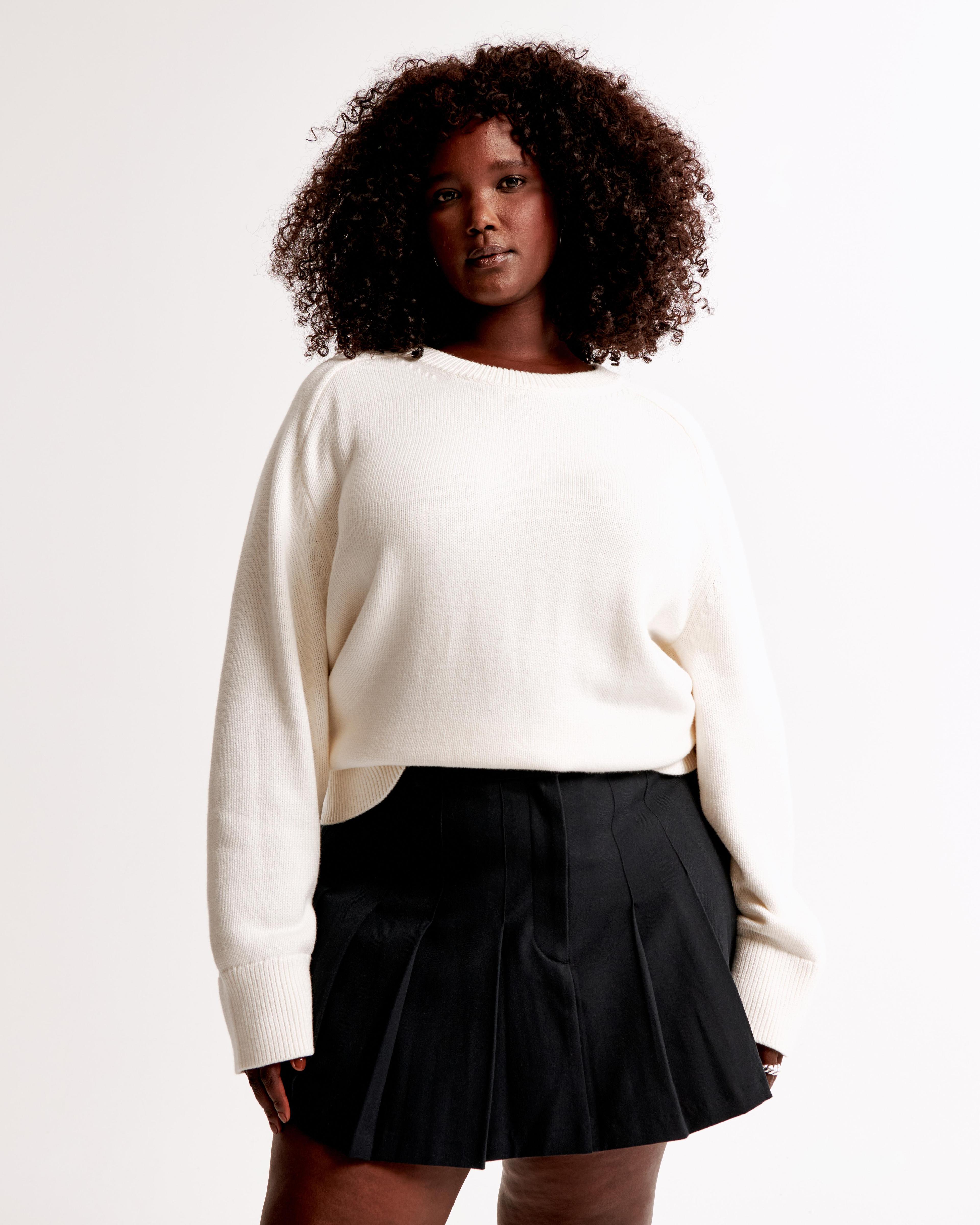 The A&F Madeline Cotton-Blend Crew Sweater Product Image