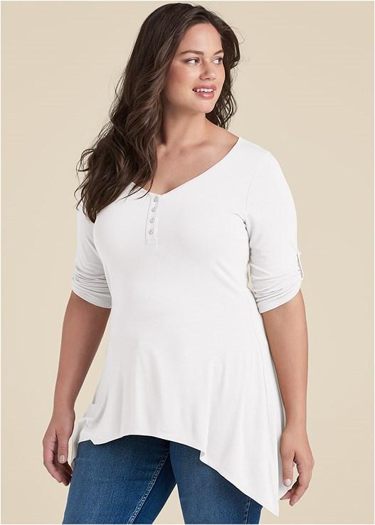 Henley High-Low Top Product Image