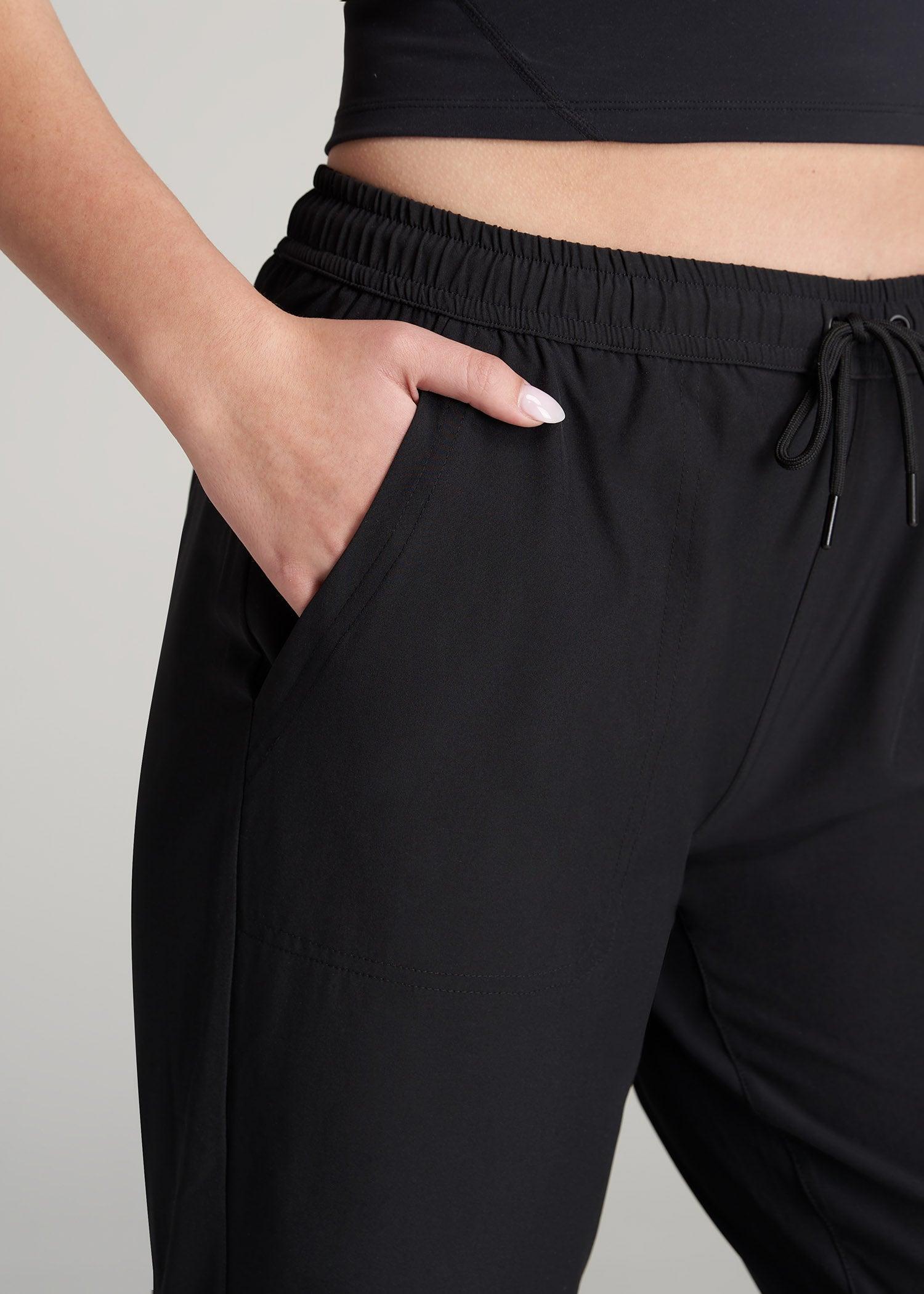 Hybrid Joggers for Tall Women in Black Female Product Image