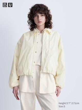 Womens Volume Sleeve Cocoon Blouson Off White Large UNIQLO US Product Image