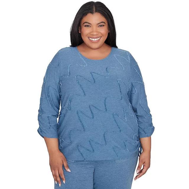 Plus Size Alfred Dunner Diagonal Textured Top, Womens Product Image