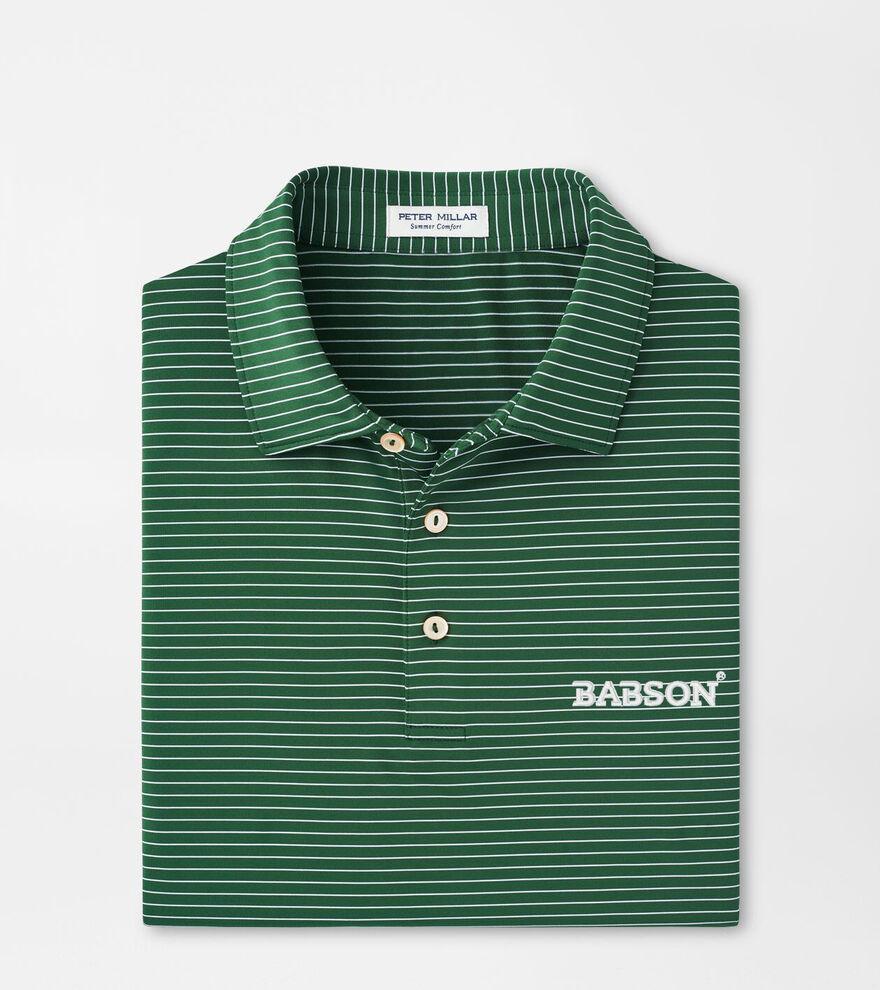 Peter Millar Mens Babson Hemlock Performance Jersey Polo | Color: Green | Size: S Product Image