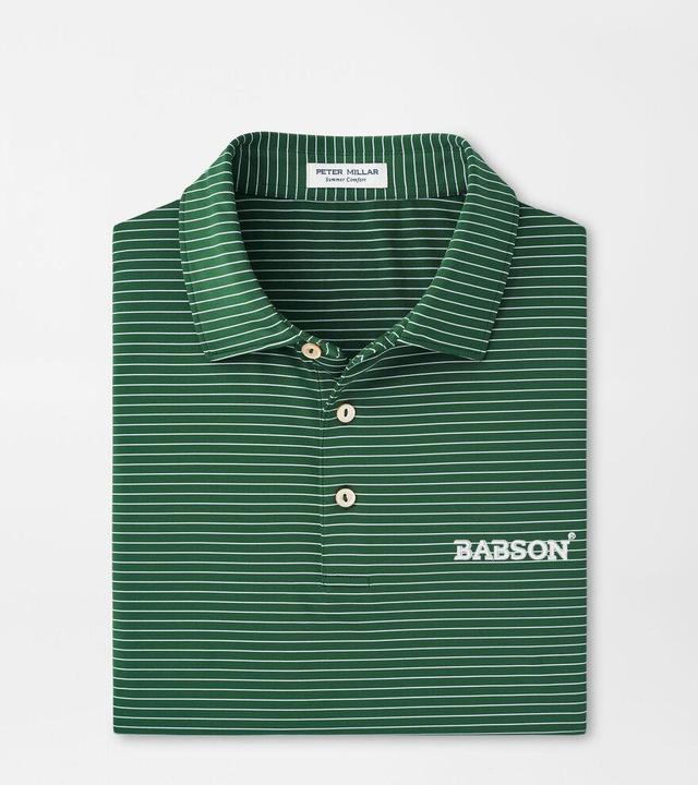 Peter Millar Mens Babson Hemlock Performance Jersey Polo | Color: Green | Size: S Product Image