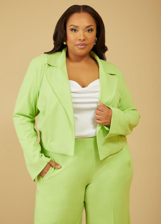 Cropped Crepe Blazer Product Image