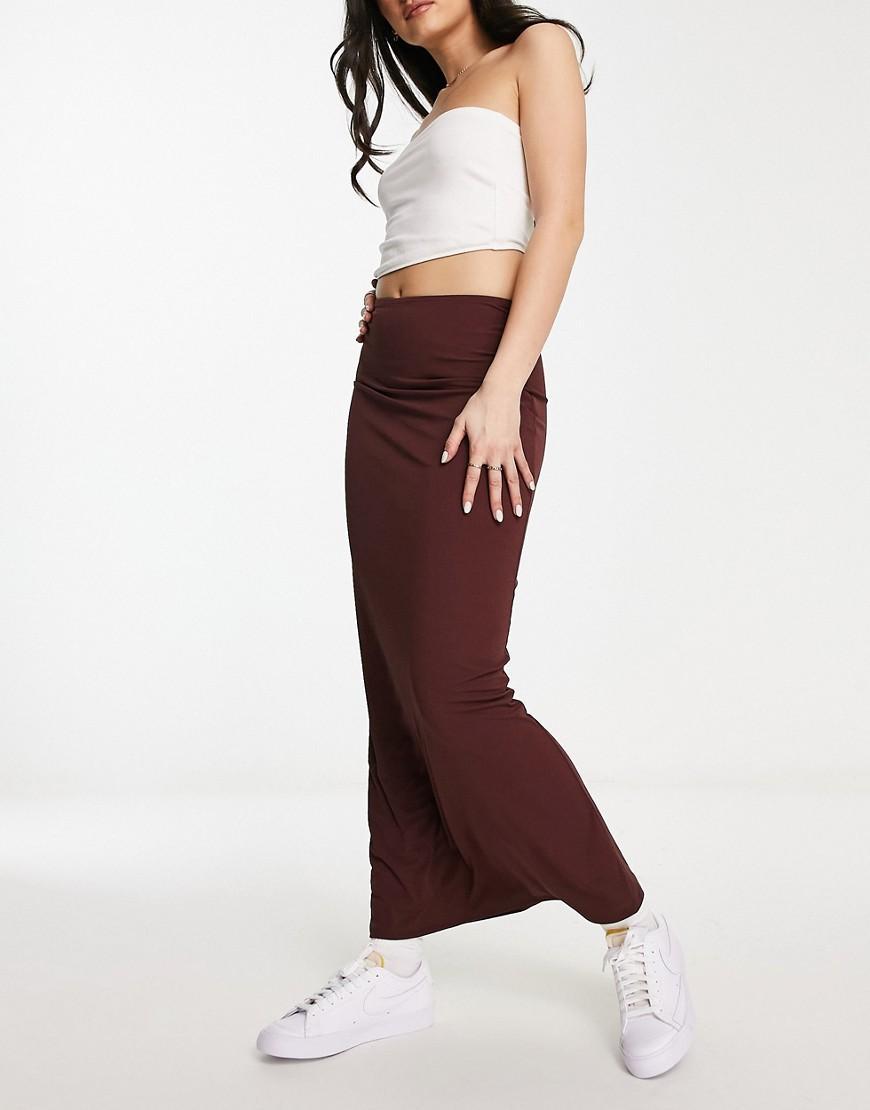 Pull & Bear slinky column maxi skirt Product Image