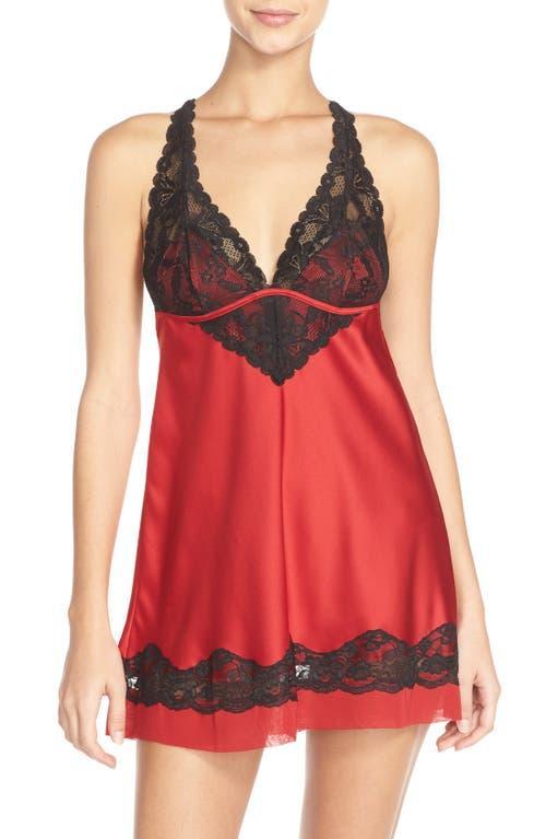 Black Bow Muse Lace & Satin Backless Chemise Product Image