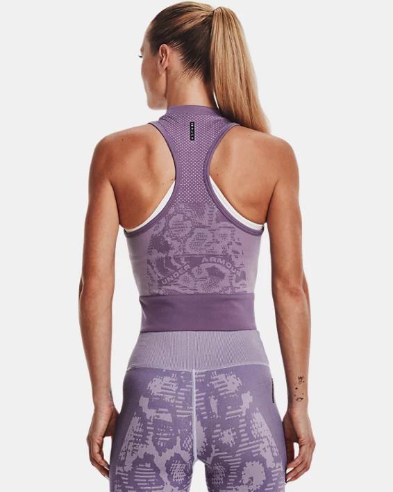 Women's UA RUSH™ HeatGear® Seamless Crop Top Product Image