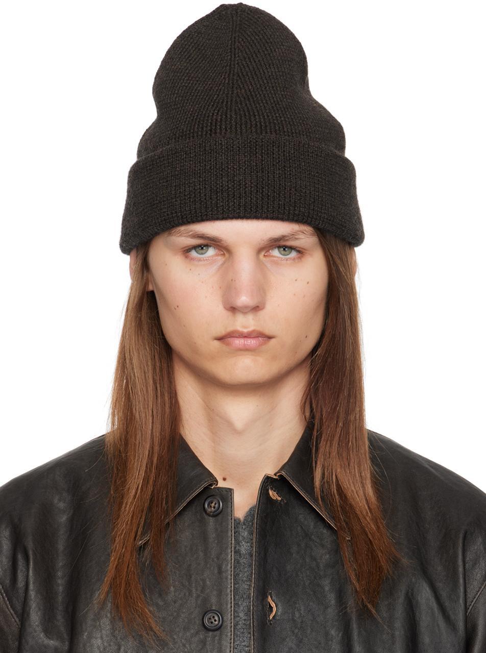 OUR LEGACY Brown Knit Beanie In University Brown Rus Product Image