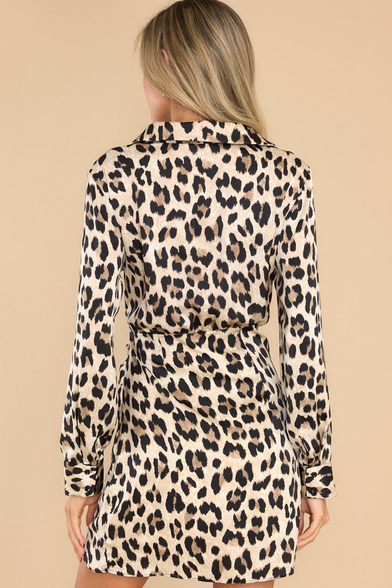 Decisions To Make Beige Leopard Print Dress Product Image