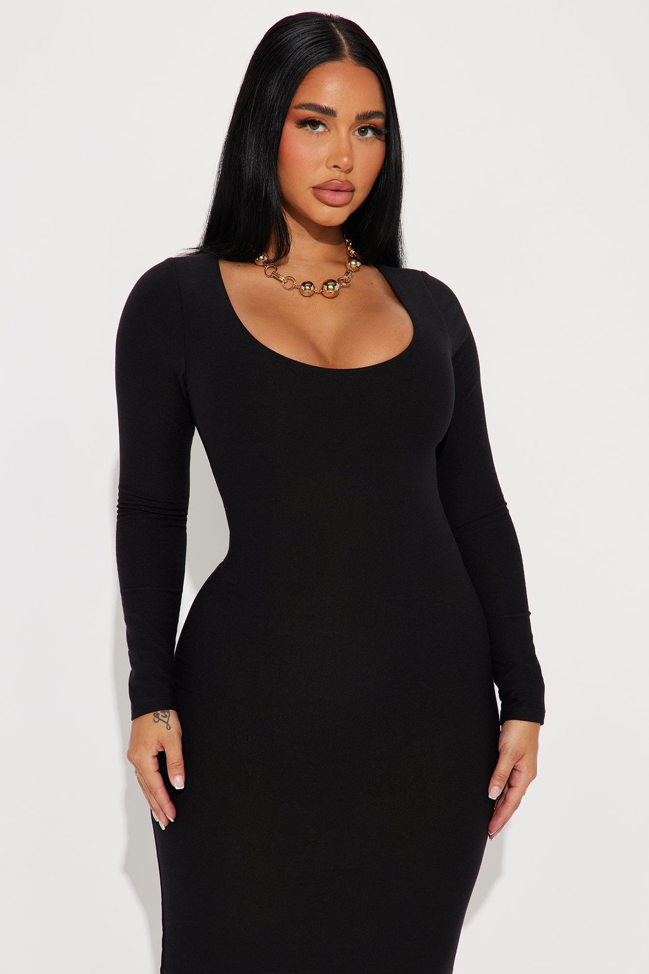 Adeline Midi Dress - Black Product Image