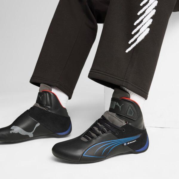 PUMA BMW M Motorsport Future Cat Mid Men's Sneakers in Black/Cool Cobalt Product Image