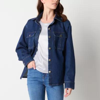 a.n.a Denim Midweight Womens Shirt Jacket Product Image