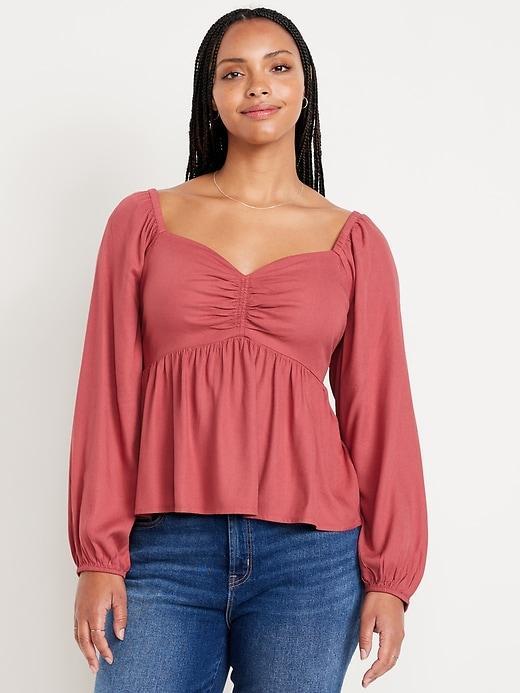 Shirred Crepe Top Product Image