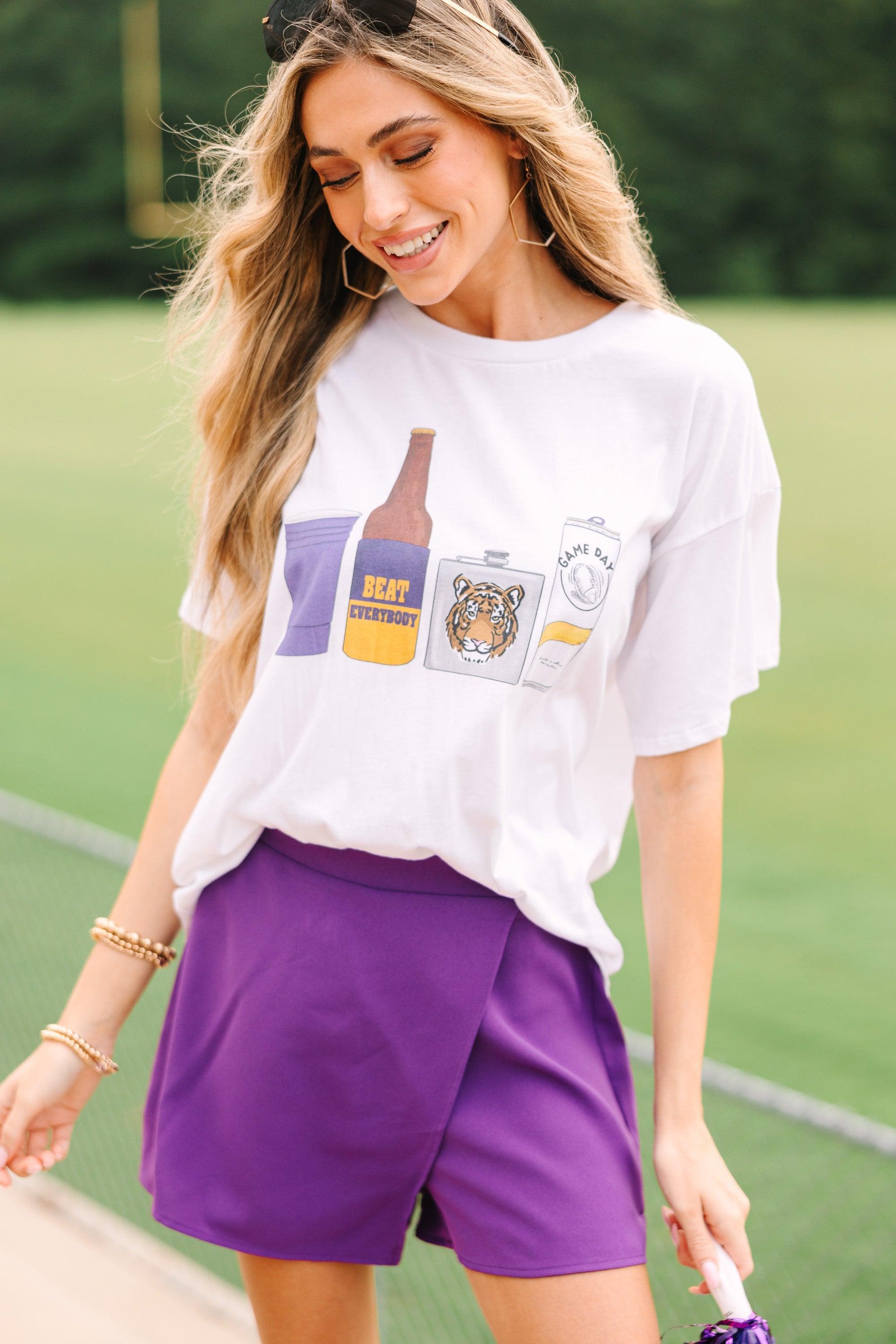 Drink Local Purple And Gold Gameday Graphic Tee Female Product Image