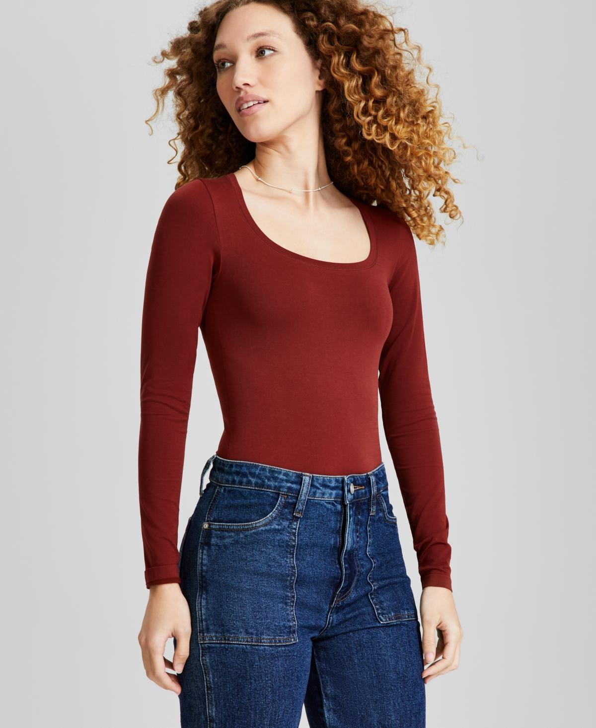 And Now This Womens Long-Sleeve Seamless Bodysuit, Created for Macys Product Image