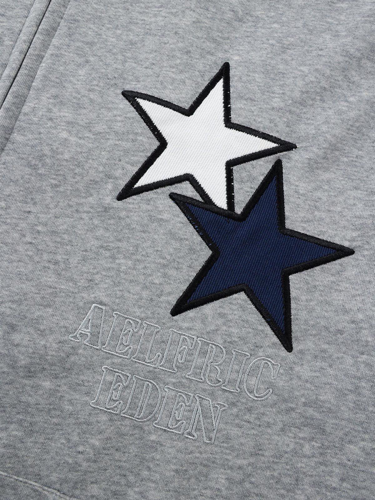 [Pre-Order] Aelfric Eden Color Blocking Star Zip Up Hoodie Product Image