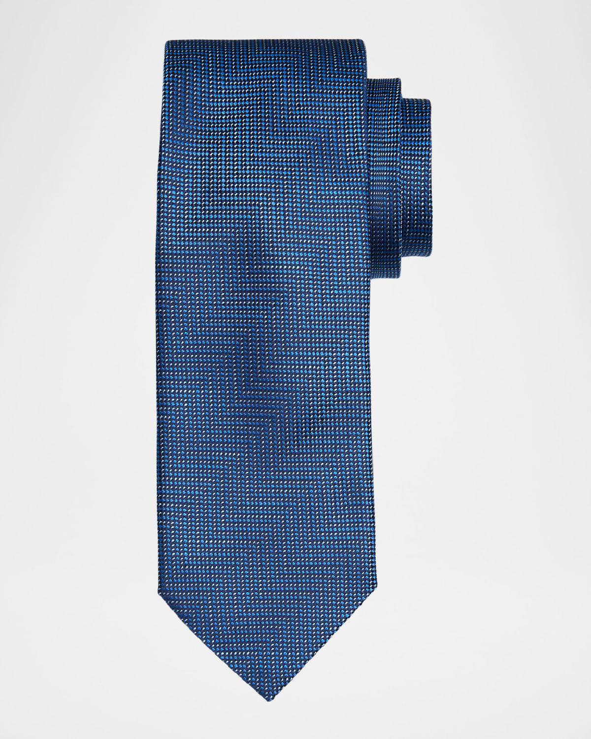 Men's Woven Herringbone Silk Tie Product Image