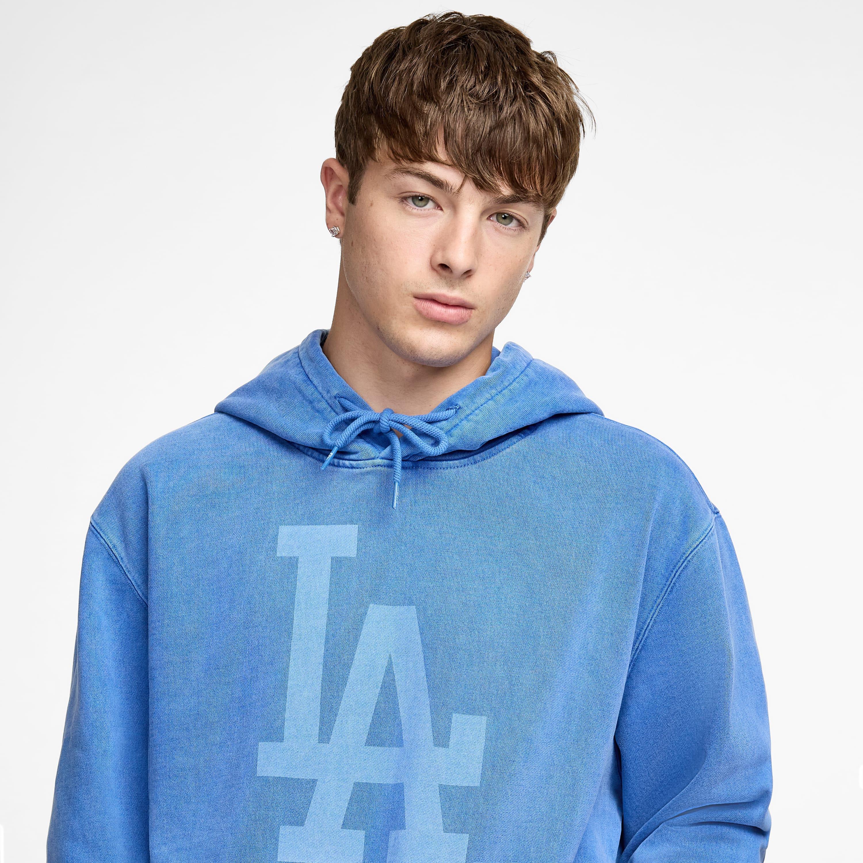 Los Angeles Dodgers Pigment Logo Blue Quartz Hoodie Male Product Image