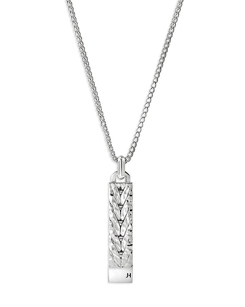 John Hardy Sterling Silver Mens Hammered Pendant Necklace, 22 Product Image