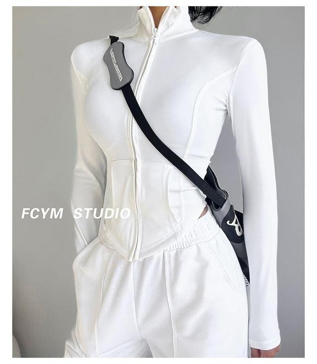 Stitched Stand-Collar Sports Jacket Product Image